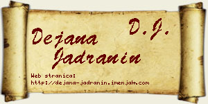 Dejana Jadranin vizit kartica